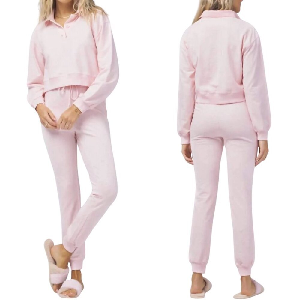 L*SPACE Livin' Is Easy Pant Jogger Sweatpant Womens Small Rose Quartz Lounge NWT